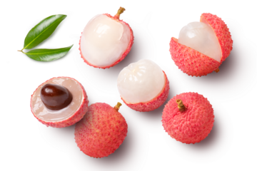 lychee isolated on transparent background	