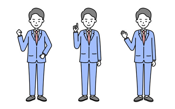 男性ビジネスマンのイラスト素材
