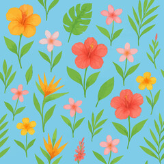 seamless background with flowers