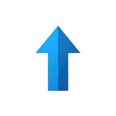 Fototapeta premium blue upward pointing arrow isolated on transparent background Remove png, Clipping Path, pen tool