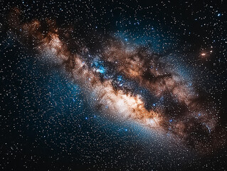 Realistic Milky Way: Nebulas & Stardust in Deep Space