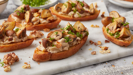 Chestnut mushroom rolls