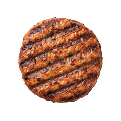 Grilled Steak Patty, Juicy and Delicious Burger Steak on white background