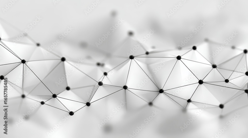 Poster monochromatic abstract composition a minimalist visual exploration of black dots and lines scattered