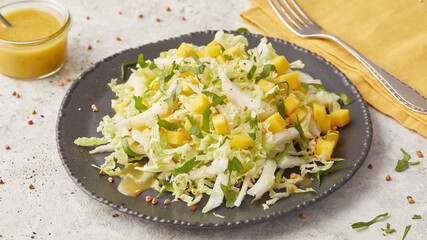 Chinese cabbage salad with mango