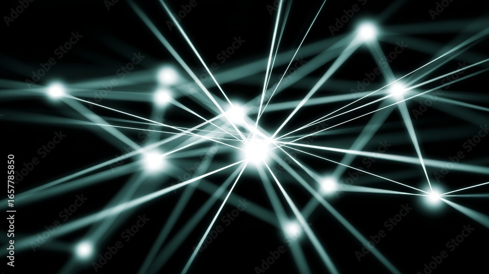 Poster mesmerizing abstract motion graphics featuring ethereal white light particles gracefully swirling an