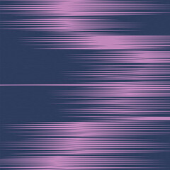 Abstract artwork featuring horizontal pink lines on a dark blue background, creating a visual effect.