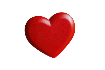 Fototapeta premium Set of red 3D heart shapes in various glossy and shiny designs including solid, smooth and outlined forms PNG with a transparent background
