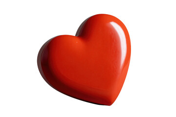 Fototapeta premium Set of red 3D heart shapes in various glossy and shiny designs including solid, smooth and outlined forms PNG with a transparent background