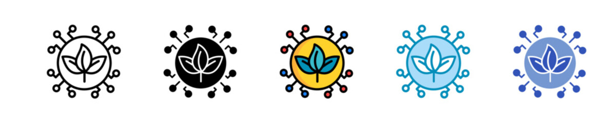 Nature-Tech Fusion  Icon Set Multiple Style Collection
