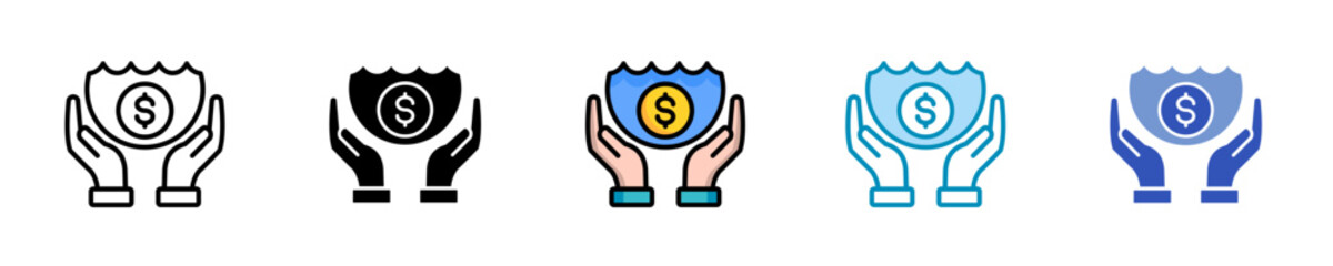 Blue Economy  Icon Set Multiple Style Collection
