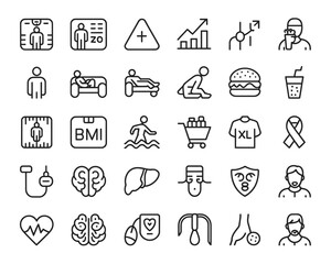 Fototapeta premium Collection of medical and health related icons