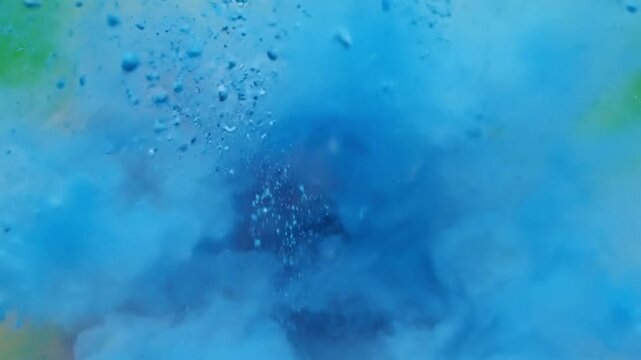 explotion of colorful powder
