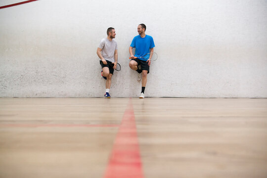 Squash, men playing squash
