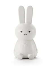 rabbit doll isolated on white background. 3D rendering