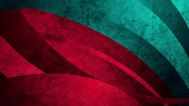 Blue and red contrast abstract old grunge corporate wavy background. Seamless looping motion design. Video animation Ultra HD 4K 3840x2160