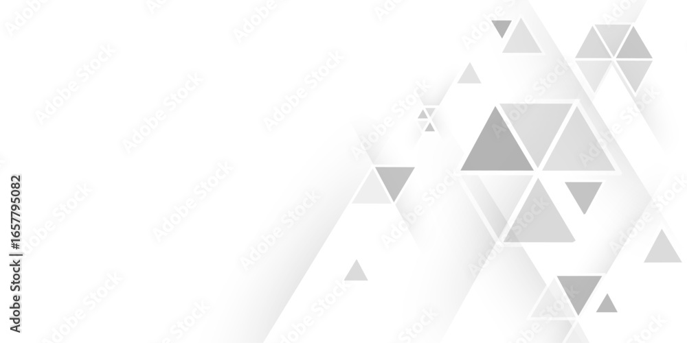 Aufkleber abstract elegant triangle. white silver grey geometric universal background. modern design backgroun