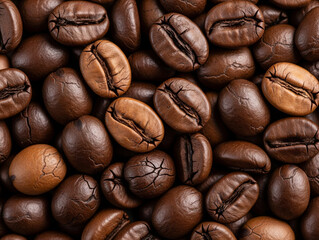 Fototapeta premium Dark brown coffee color reflects strong and bold flavor.