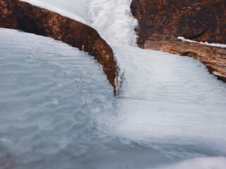 frozen river in winter