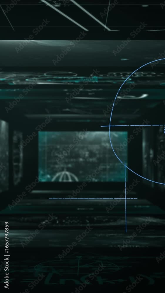 Poster animation of light trails over mathematical equations on black background