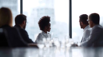 Business team discussing a real estate investment plan in a boardroom
