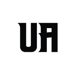 UA monogram logo design letter text name symbol monochrome logotype alphabet character simple logo