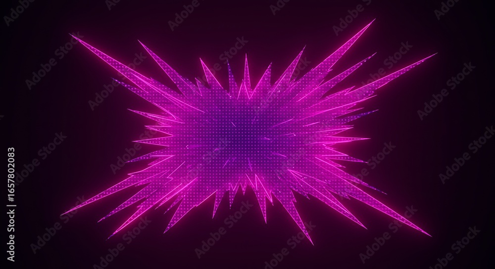 Aufkleber vibrant abstract digital render of a pulsating spiky energy burst, creating a dynamic and futuristic