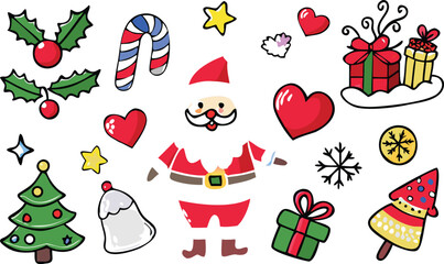 Festive Christmas Doodle Collection Hand Drawn Holiday Icons for Creative Projects and Designs