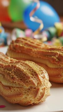 Golden &Eacute;clairs A Delicious Treat for Celebrations