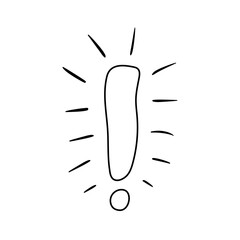 Question mark doodle hand drawn punctuation doubt sign flat element. Warning attention hesitation sign. Query FAQ concept, finding answer. Isolated. Vector illustration