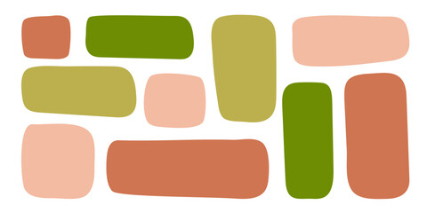 Abstract geometric text box. Empty doodle speech bubbled, rectangle simple highlights shapes, random form elements. Isolated. Vector illustration