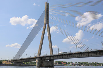 Obraz premium Schrägseilbrücke