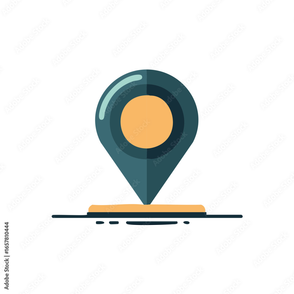Poster location pin marker icon. pointer sign for digital navigation and mapping.