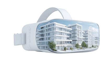 Virtual Reality for Real Estate Virtual Tours background isolated on a Transparent background, PNG file.