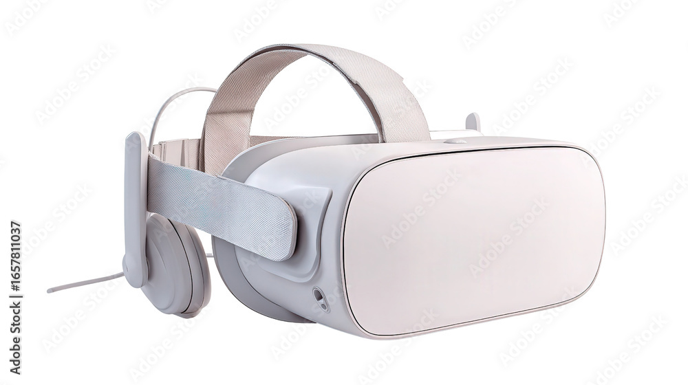 Poster virtual reality simulation for training background isolated on a transparent background, png file.