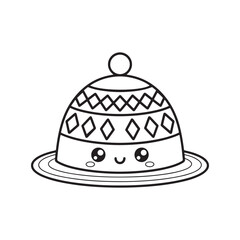 Cute Christmas Holiday Coloring Page Set, cute christmas candle with holly bold & easy cute christmas coloring page, bold & easy cozy winter coloring book pages, line art vector illustration, 