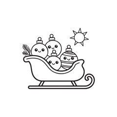 Cute Christmas Holiday Coloring Page Set, cute christmas candle with holly bold & easy cute christmas coloring page, bold & easy cozy winter coloring book pages, line art vector illustration, 