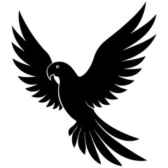 silhouette-of-a-graceful-parrot
