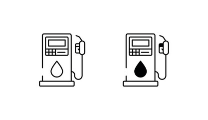 Gas station icon design with white background stock illustration