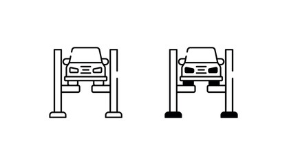 Car lift icon design with white background stock illustration