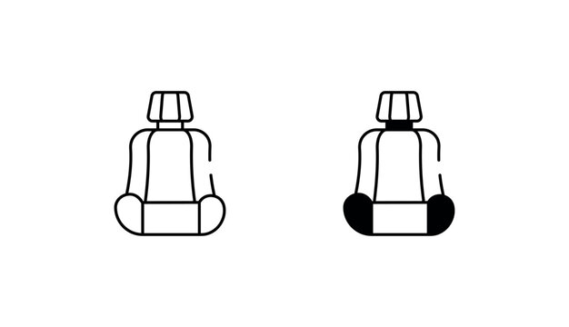 Car Seat icon design with white background stock illustration