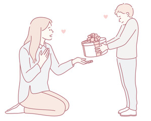 A cheerful child joyfully gives a heartfelt gift to their beloved parent, filled with love and affection