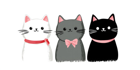 cat vector kitten icon logo cartoon character illustration doodle white