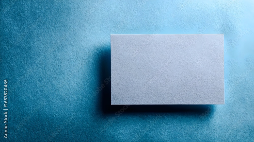 Canvas Prints blank horizontal card on light blue background minimal design with sharp focus and high