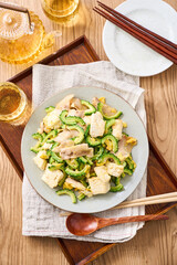 ゴーヤチャンプルー｜豆腐と卵・豚肉の沖縄風炒め
