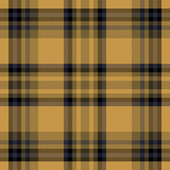 Golden plaid pattern. Seamless tartan design with stylish color combinations. Ideal for fabric design, backdrops, or textile prints. Versatile and timeless.