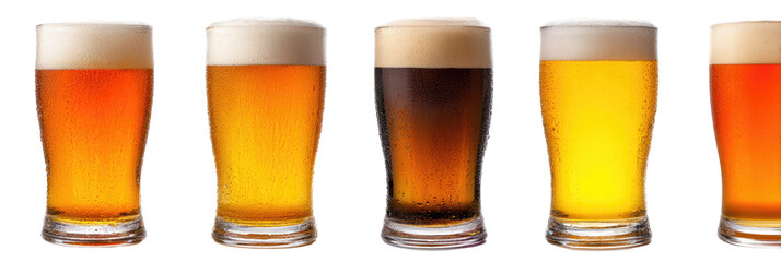 Variety of beers in glasses (1)