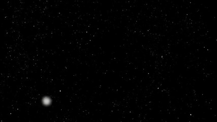 Starlit night sky with blurred galaxy, a black canvas sprinkled with twinkling white stars