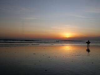 Bali&rsquo;s sunset displays vibrant colors over the ocean, creating unforgettable, peaceful, and romantic moments daily.