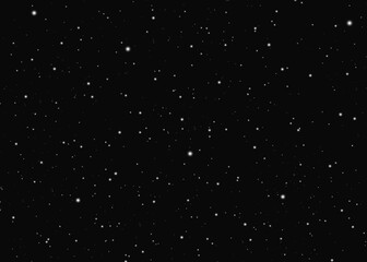 Starry night sky with glowing stars, cosmic galaxy wallpaper or snow background, dark space texture